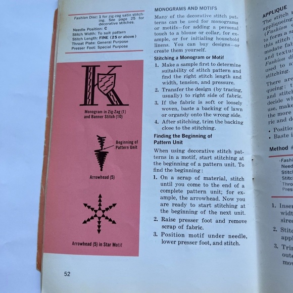 Original Instruction Booklet for Singer Stylist Sewing Machine 1969 Model 478 - Picture 7 of 9